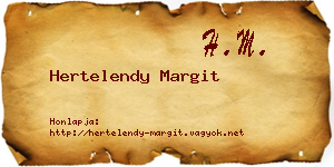 Hertelendy Margit névjegykártya