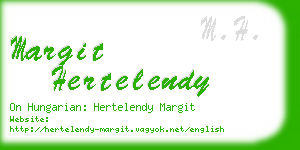 margit hertelendy business card